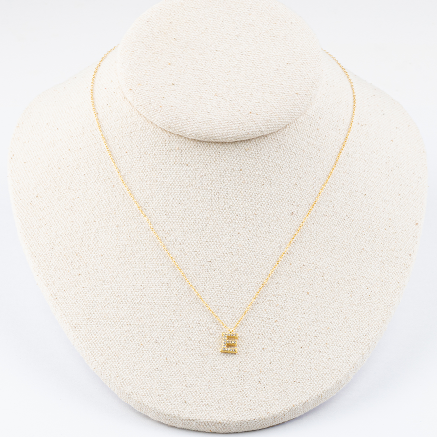 The Dainty Initial Cubic Necklace - Meg & Zoe