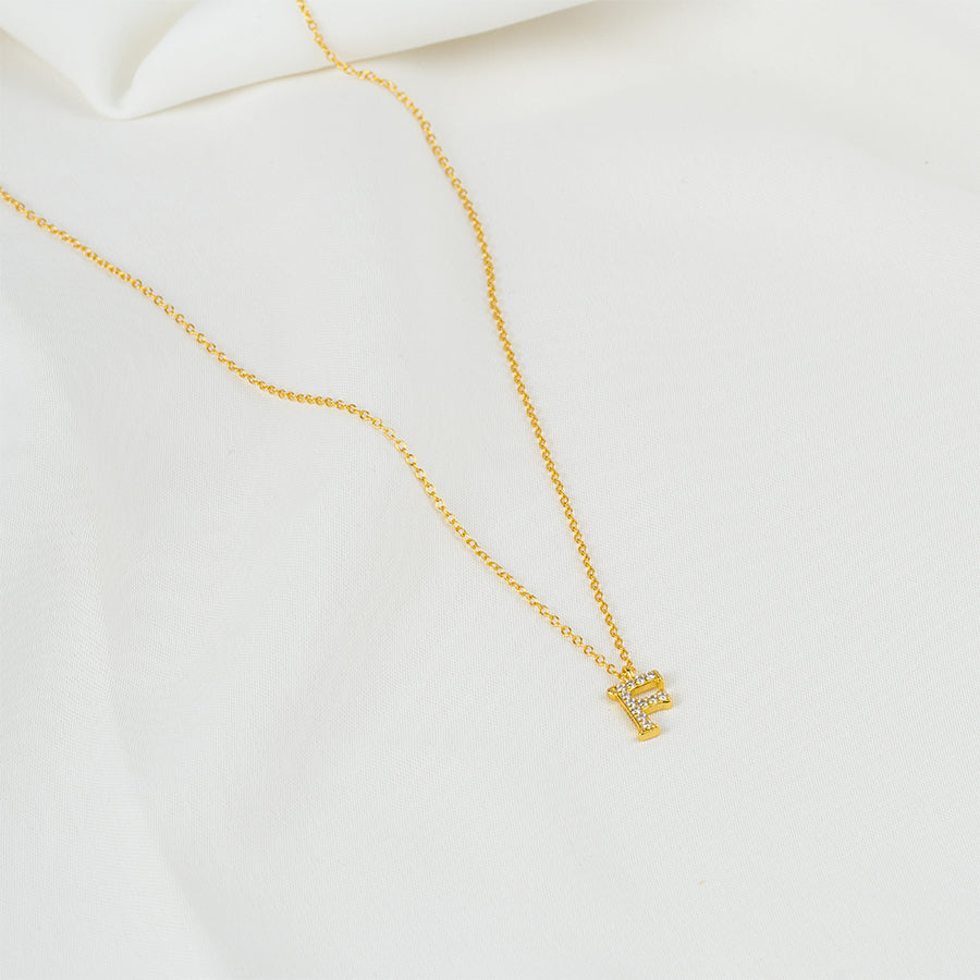 The Dainty Initial Cubic Necklace - Meg & Zoe